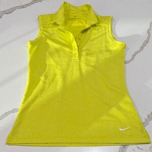 Nike Women's Neon Yellow Sleeveless golf top